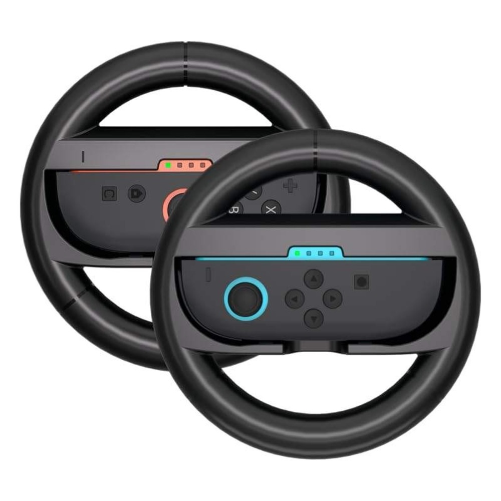 Nintendo Switch 2 Steering Wheel 2 Pk Racing Grips for Joy-Con 2025 Model Black